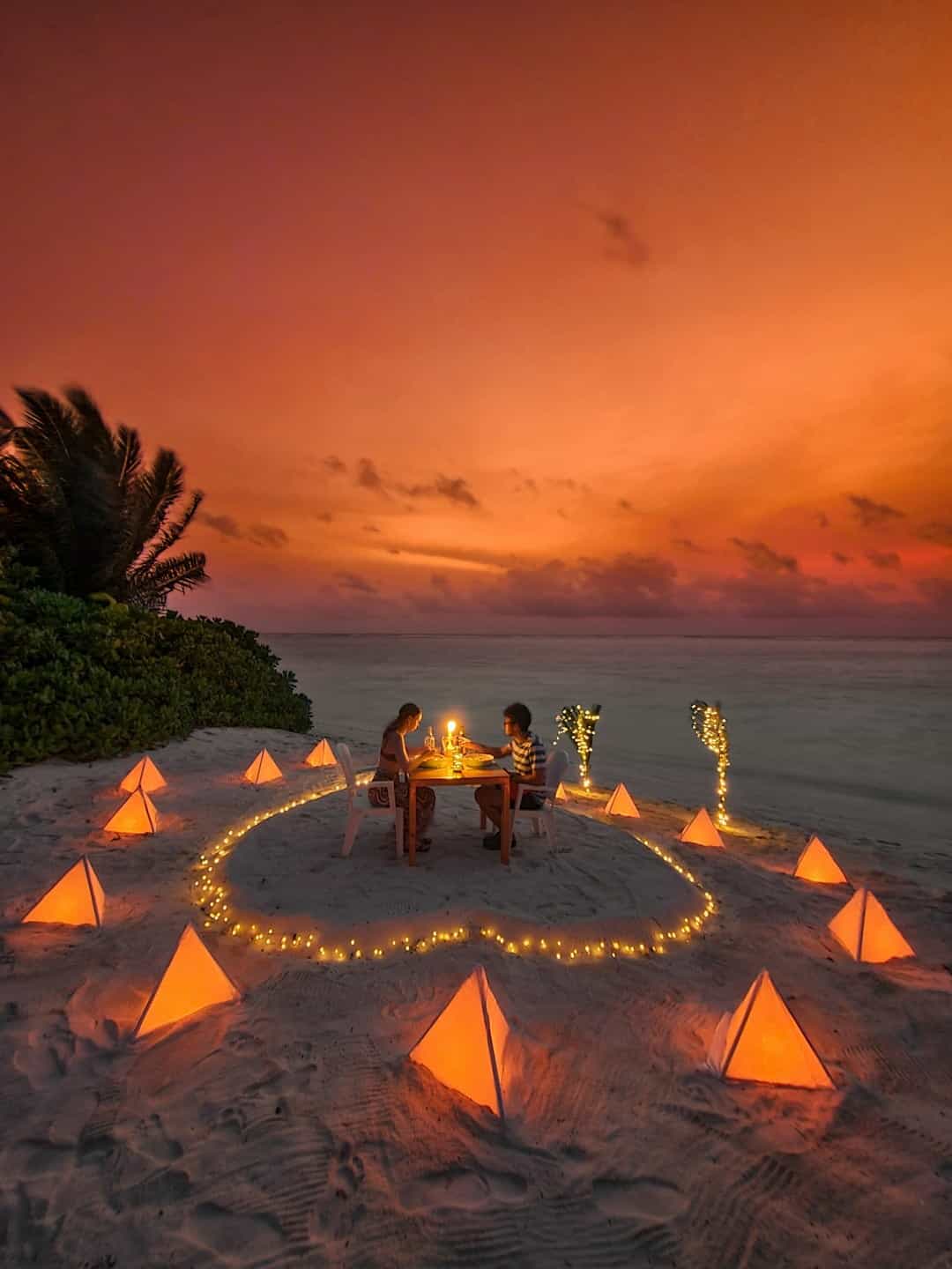 Honeymoon Deluxe: Private Beach Dinner & Candlelight Stay