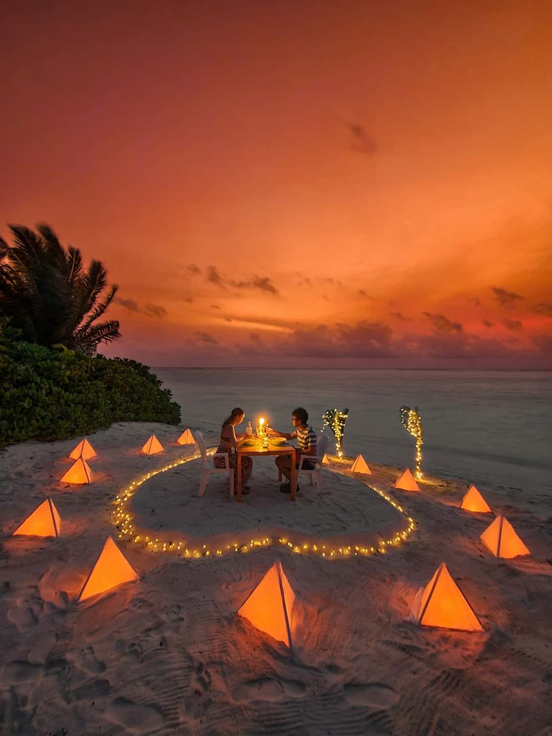 Honeymoon Deluxe: Private Beach Dinner & Candlelight Stay