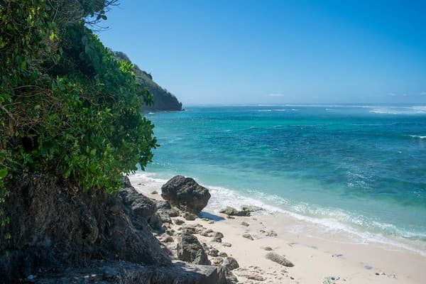 Beautiful green bowl beach