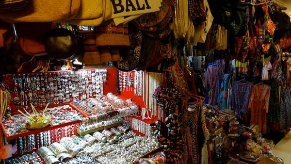 Shop Display and Offering, Art Market (Pasar Seni), Ubud, Bali, Indonesia