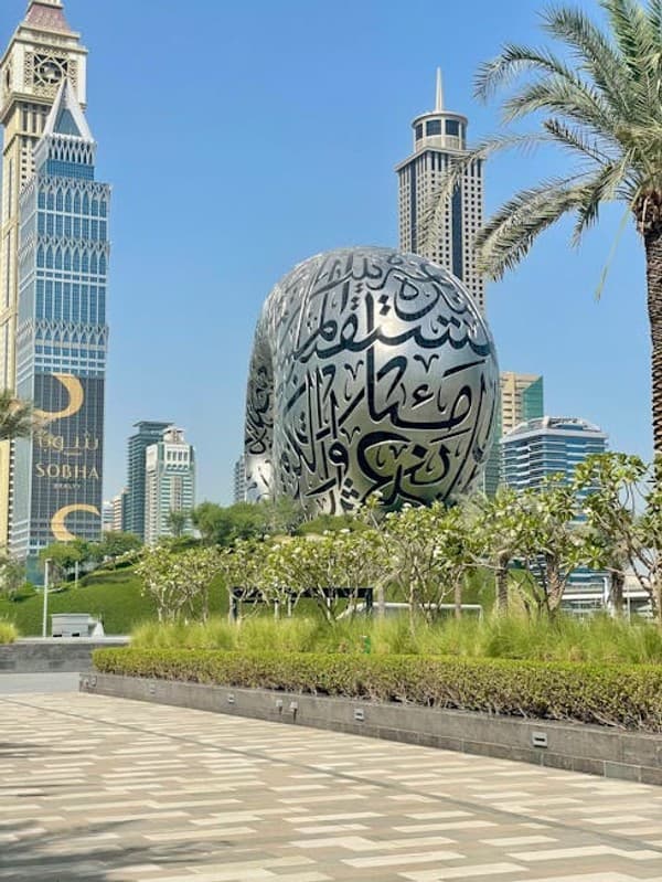 Stunning portrayal of the Museum of the Future in Dubai, showcasing modern architecture.
