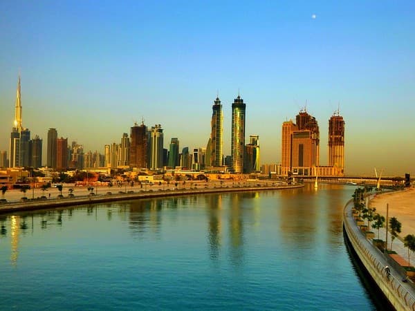 Dubai Water Canal Boardwalk & Waterfall Photo 3