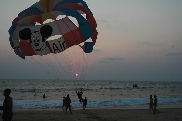 Parasailing over Candolim Beach Photo 3