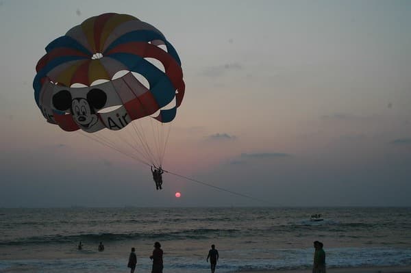 Parasailing over Candolim Beach Photo 2