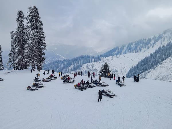 Snow sledding in winter Photo 1