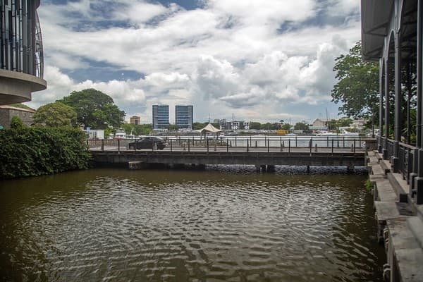 Modern shopping centre in Port Louis, Mauritius