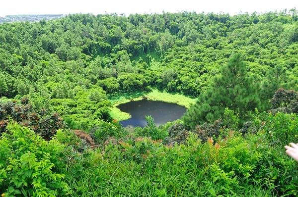 The Trou Aux crater on Mauritius island