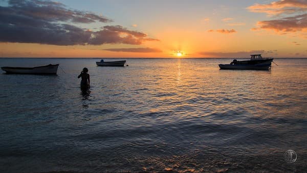 Sunset at Albion Public Beach, Mauritius