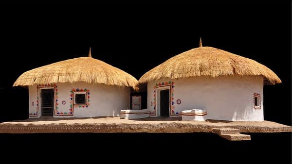 India - Rajasthan - Udaipur - Shilpgram - The Craft Village - Meghwal Huts - 64d