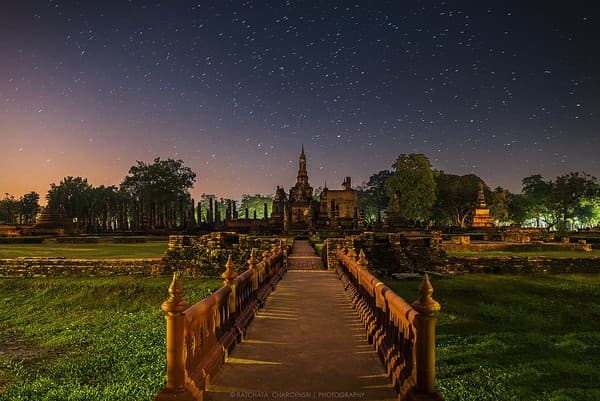 Sukhothai Historical Park sunrise cycling Photo 3