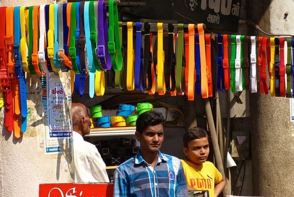 Plastic belts at Manek Chowk, Ahmedabad, Gujarat