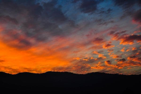 Beautiful Sunset over Gobind Sagar Lake, Bilaspur, Himachal Pradesh