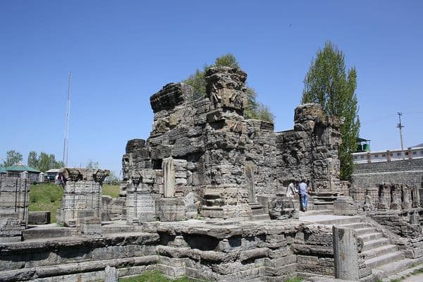 Ruins of Avantiswamin temple at Awantipora