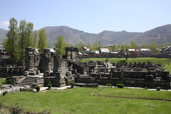 Ruins of Avantiswamin temple at Awantipora