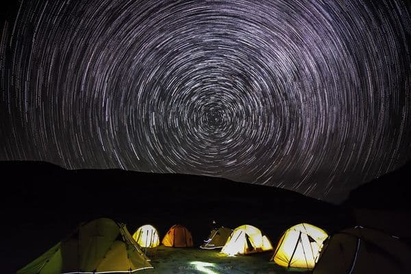 Star trails in Satsar, Kashmir