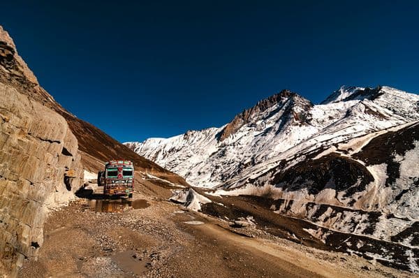A Tata Truck at the Zoji La Pass