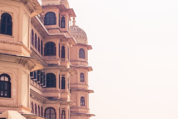 Stunning view of Udaipur City Palace's architectural facade in Rajasthan. Stunning view of Udaipur City Palace's architectural facade in Rajasthan.