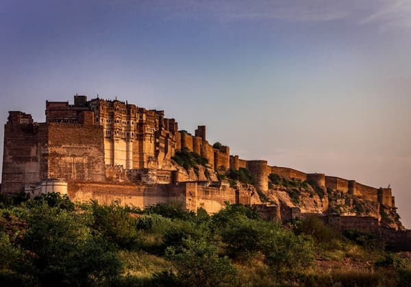 Mehranghar Fort during the golden hour. Mehranghar Fort during the golden hour.