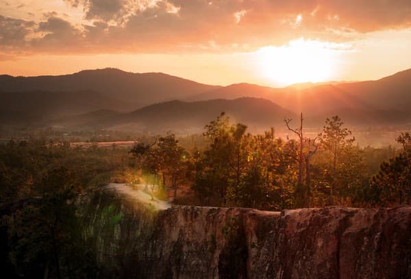 Pai Canyon sunset & hot springs Pai Canyon sunset & hot springs