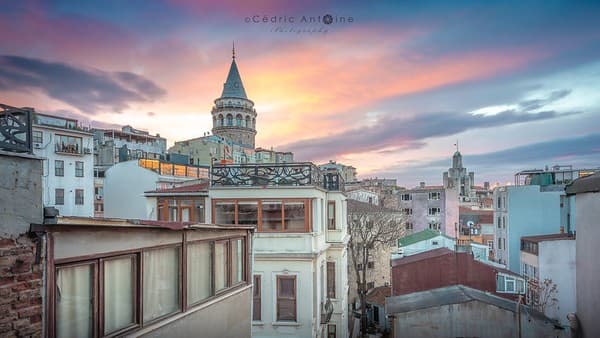 Galata Tower and neighborhood Galata Tower and neighborhood