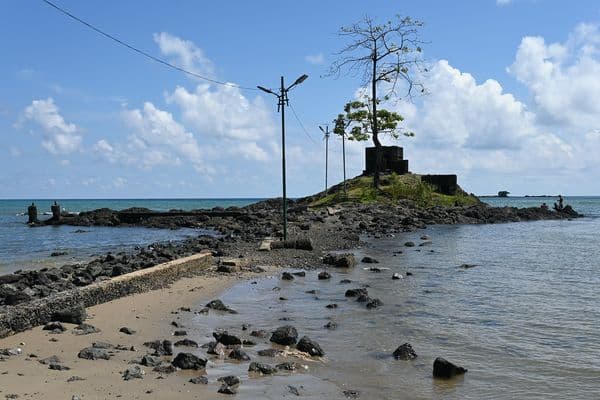 Japanese bunkers at Corbyn's Cove, Port Blair Japanese bunkers at Corbyn's Cove, Port Blair