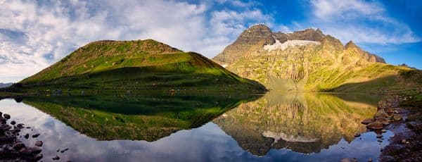 the panoramic view of Nundkol Lake the panoramic view of Nundkol Lake